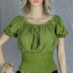 Gypsy Peasant Top, Renaissance Top, One Size!